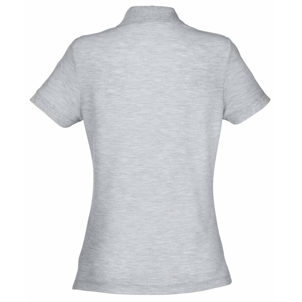 Heather Grey - Back - Fruit Of The Loom Womens-Ladies Lady Fit Short-Sleeved Polo Shirt