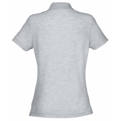 Heather Grey - Back - Fruit Of The Loom Womens-Ladies Lady Fit Short-Sleeved Polo Shirt
