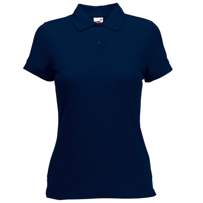 Deep Navy - Front - Fruit Of The Loom Womens-Ladies Lady Fit Short-Sleeved Polo Shirt