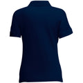 Deep Navy - Back - Fruit Of The Loom Womens Lady-Fit 65-35 Short Sleeve Polo Shirt