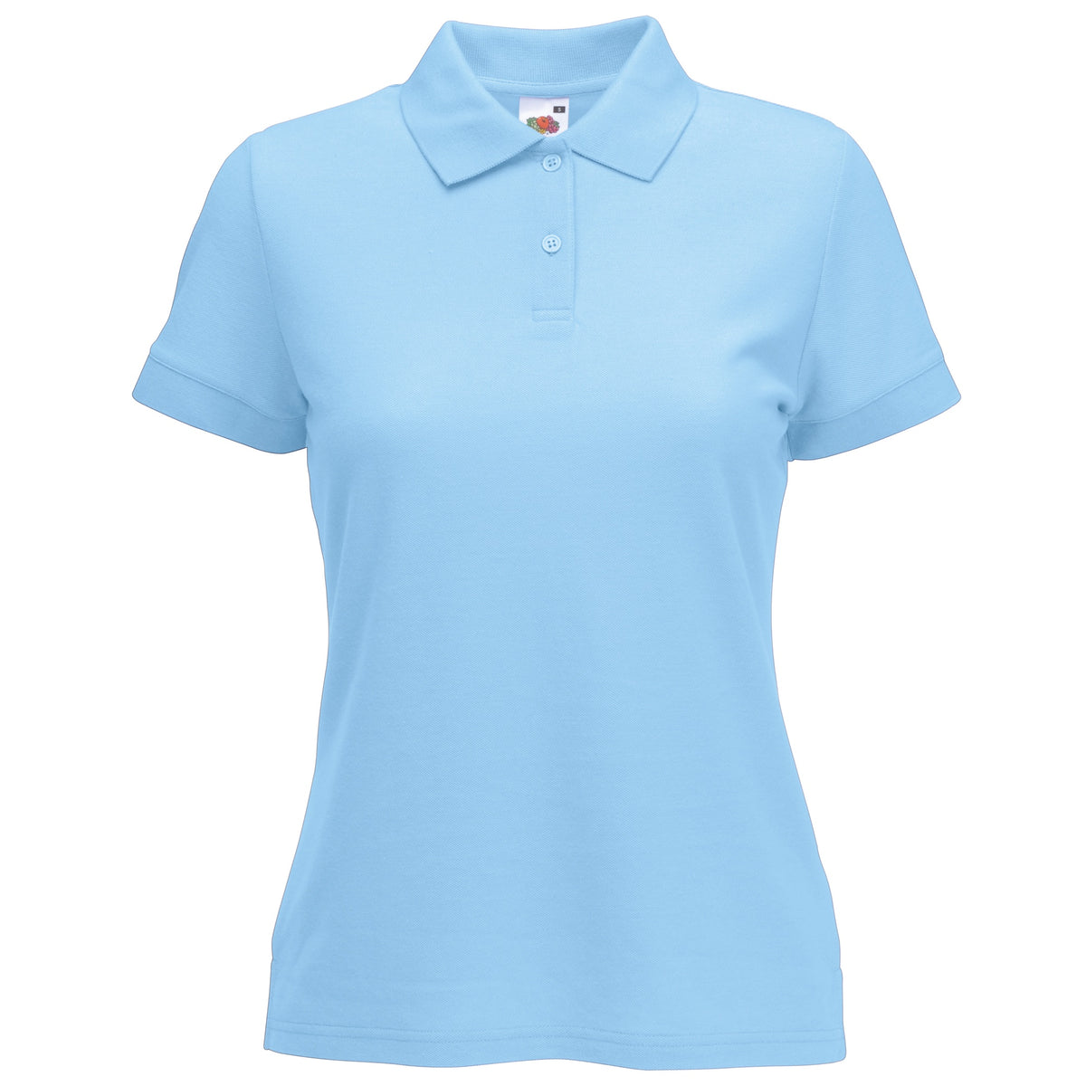 Sky Blue - Front - Fruit Of The Loom Womens-Ladies Lady Fit Short-Sleeved Polo Shirt
