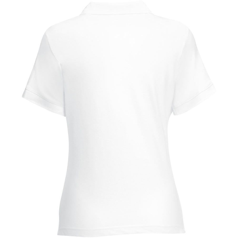 White - Side - Fruit Of The Loom Womens-Ladies Lady Fit Short-Sleeved Polo Shirt