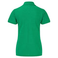 Heather Green - Back - Fruit Of The Loom Womens Lady-Fit 65-35 Short Sleeve Polo Shirt