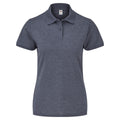 Heather Navy - Front - Fruit Of The Loom Womens Lady-Fit 65-35 Short Sleeve Polo Shirt