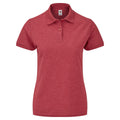 Heather Red - Front - Fruit Of The Loom Womens Lady-Fit 65-35 Short Sleeve Polo Shirt