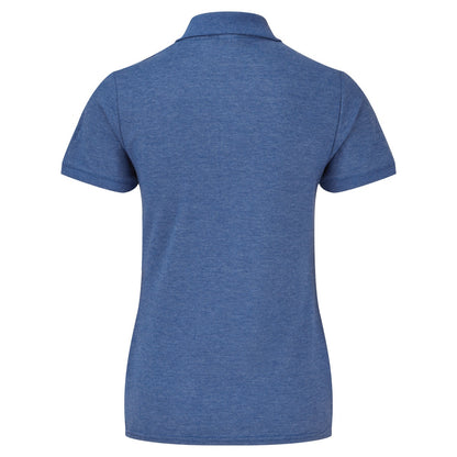 Heather Royal - Back - Fruit Of The Loom Womens-Ladies Lady Fit Short-Sleeved Polo Shirt