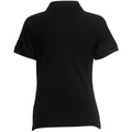 Black - Back - Fruit Of The Loom Womens Lady-Fit 65-35 Short Sleeve Polo Shirt
