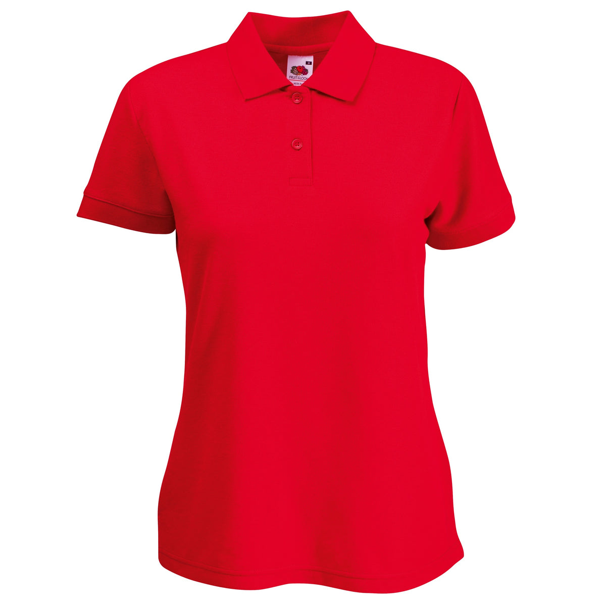 Red - Front - Fruit Of The Loom Womens-Ladies Lady Fit Short-Sleeved Polo Shirt