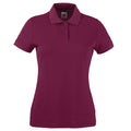 Burgundy - Front - Fruit Of The Loom Womens-Ladies Lady Fit Short-Sleeved Polo Shirt
