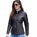 Black - Back - Tee Jays Womens-Ladies Berlin Square Quilted Jacket