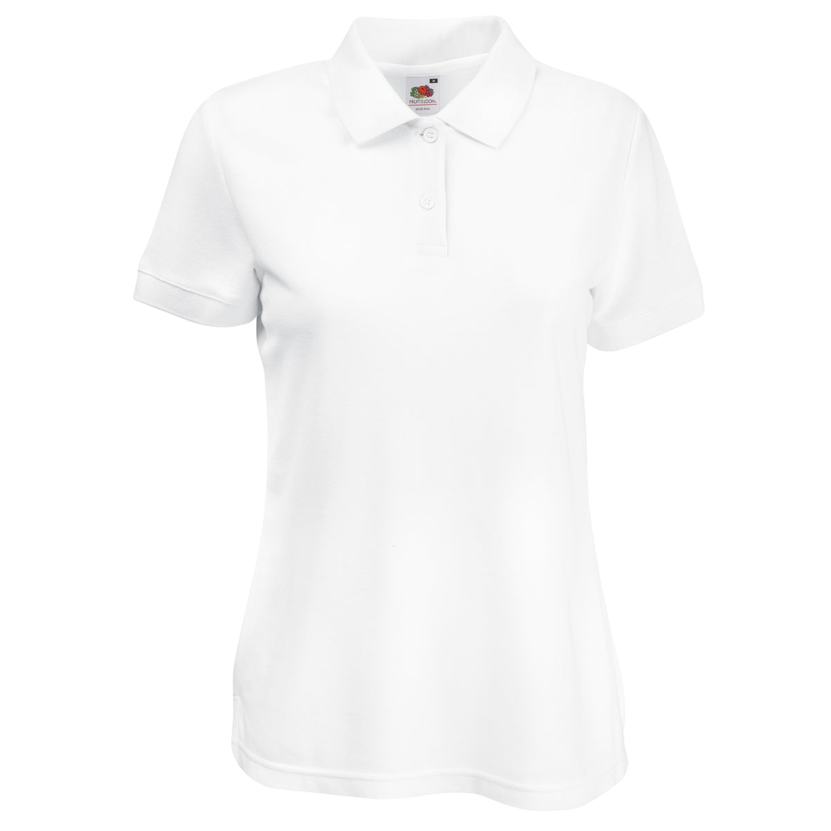 White - Front - Fruit Of The Loom Womens-Ladies Lady Fit Short-Sleeved Polo Shirt