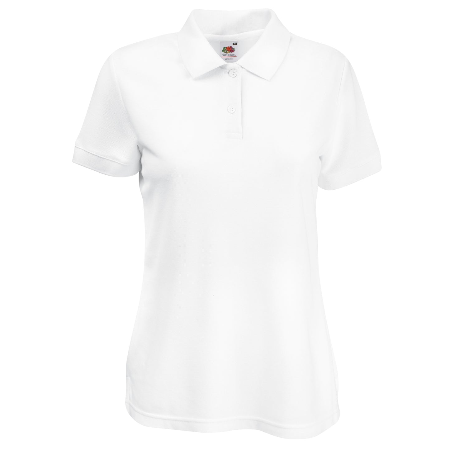 White - Front - Fruit Of The Loom Womens-Ladies Lady Fit Short-Sleeved Polo Shirt