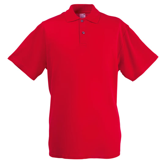 Red - Front - Fruit Of The Loom Mens Screen Stars Original Short Sleeve Polo Shirt