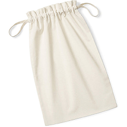 Natural - Back - Westford Mill Soft Organic Cotton Drawcord Bag