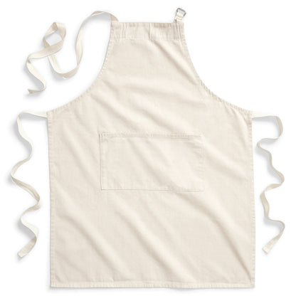 Natural - Front - Westford Mill Adults Unisex Cotton Craft Apron