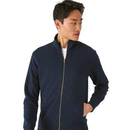 Black - Lifestyle - B&C Mens Spider Full Zip Sweatshirt