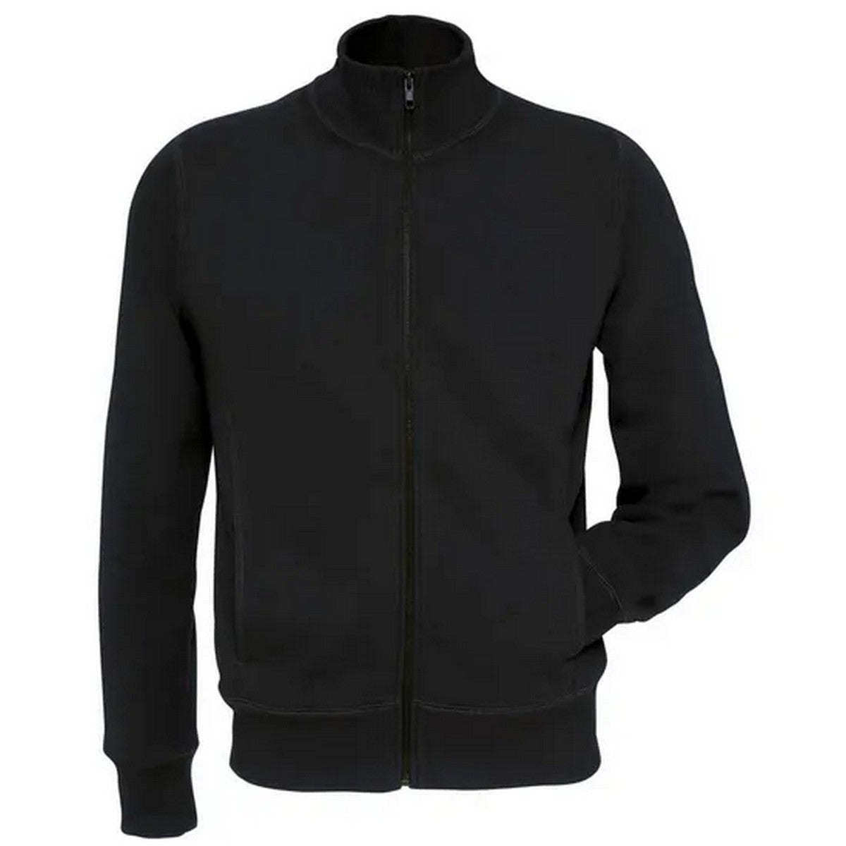 Black - Front - B&C Mens Spider Full Zip Sweatshirt