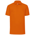 Orange - Front - Fruit Of The Loom Mens 65-35 Pique Short Sleeve Polo Shirt
