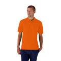 Orange - Back - Fruit Of The Loom Mens 65-35 Pique Short Sleeve Polo Shirt