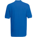 Royal - Back - Fruit Of The Loom Mens 65-35 Pique Short Sleeve Polo Shirt