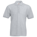 Heather Grey - Front - Fruit Of The Loom Mens 65-35 Pique Short Sleeve Polo Shirt