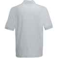 Heather Grey - Back - Fruit Of The Loom Mens 65-35 Pique Short Sleeve Polo Shirt
