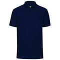 Deep Navy - Front - Fruit Of The Loom Mens 65-35 Pique Short Sleeve Polo Shirt