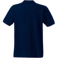 Deep Navy - Back - Fruit Of The Loom Mens 65-35 Pique Short Sleeve Polo Shirt