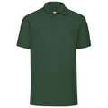 Bottle Green - Front - Fruit Of The Loom Mens 65-35 Pique Short Sleeve Polo Shirt