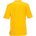 Sunflower - Back - Fruit Of The Loom Mens 65-35 Pique Short Sleeve Polo Shirt
