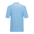Sky Blue - Back - Fruit Of The Loom Mens 65-35 Pique Short Sleeve Polo Shirt