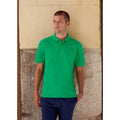 Kelly Green - Back - Fruit Of The Loom Mens 65-35 Pique Short Sleeve Polo Shirt