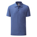 Heather Royal - Front - Fruit Of The Loom Mens 65-35 Pique Short Sleeve Polo Shirt