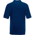 Navy - Back - Fruit Of The Loom Mens 65-35 Pique Short Sleeve Polo Shirt