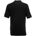 Black - Back - Fruit Of The Loom Mens 65-35 Pique Short Sleeve Polo Shirt