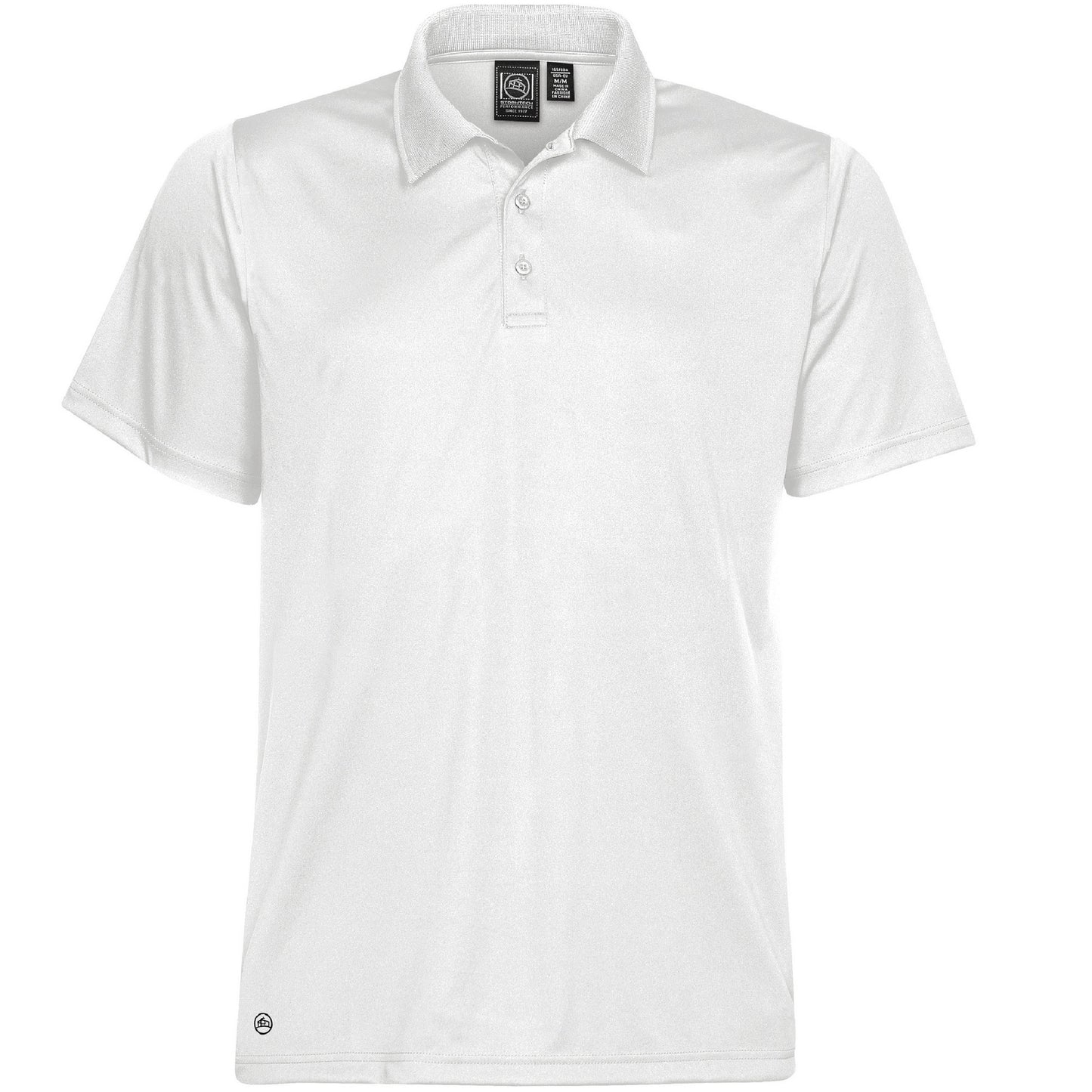 White - Front - Stormtech Mens Eclipse H2X-Dry Pique Polo