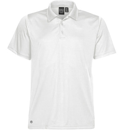 White - Front - Stormtech Mens Eclipse H2X-Dry Pique Polo