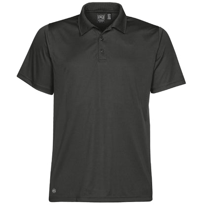 Carbon - Front - Stormtech Mens Eclipse H2X-Dry Pique Polo