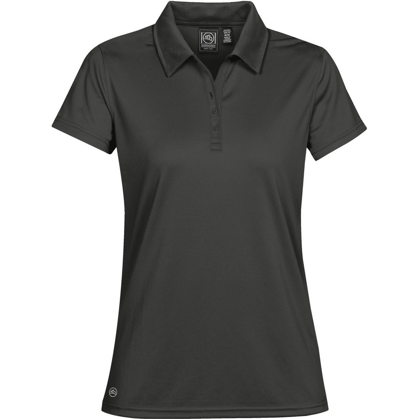 Carbon - Front - Stormtech Womens-Ladies Eclipse H2X-Dry Pique Polo