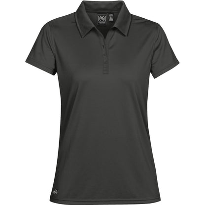 Carbon - Front - Stormtech Womens-Ladies Eclipse H2X-Dry Pique Polo