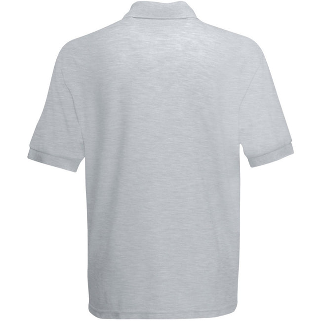 Heather Grey - Back - Fruit of the Loom Childrens-Kids Pique Short-Sleeved Polo Shirt