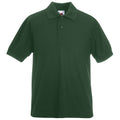 Bottle Green - Front - Fruit of the Loom Childrens-Kids Pique Short-Sleeved Polo Shirt