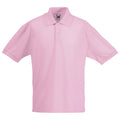 Light Pink - Front - Fruit Of The Loom Childrens-Kids Unisex 65-35 Pique Polo Shirt