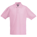 Light Pink - Front - Fruit of the Loom Childrens-Kids Pique Short-Sleeved Polo Shirt