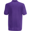 Purple - Back - Fruit Of The Loom Childrens-Kids Unisex 65-35 Pique Polo Shirt