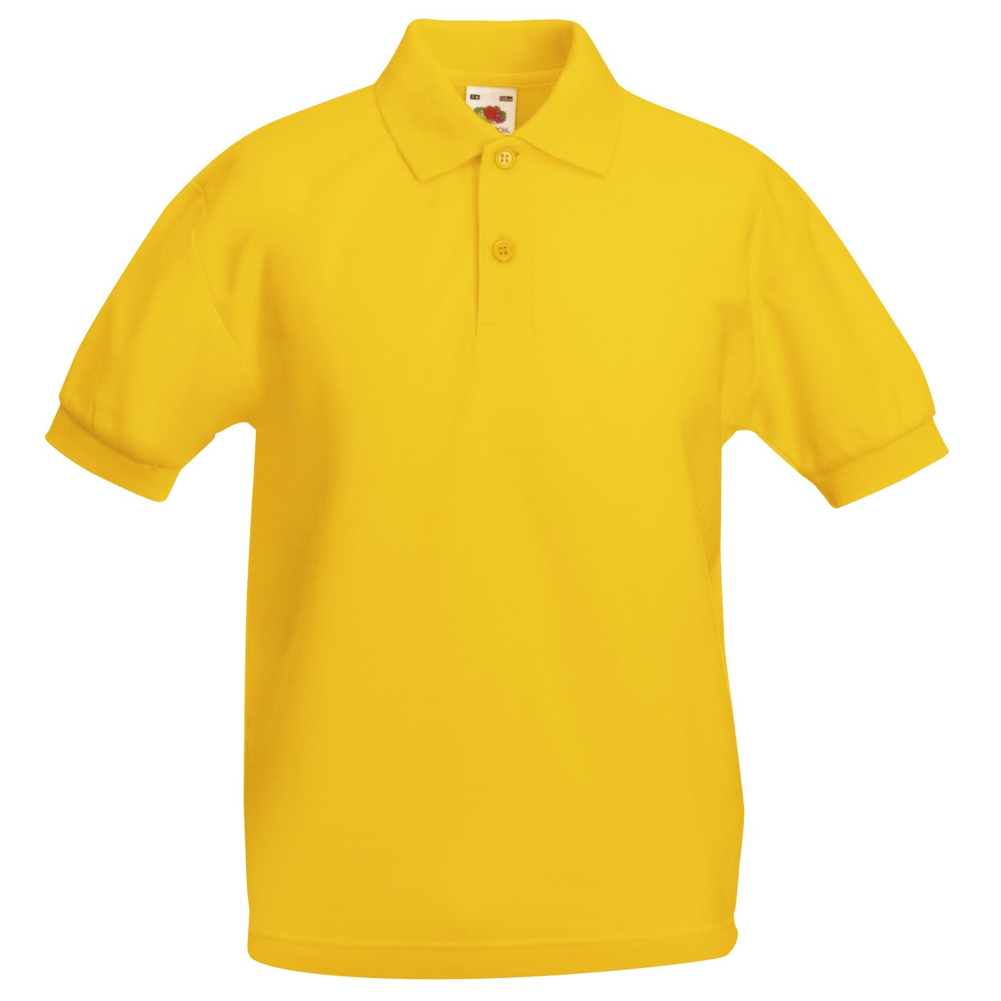 Sunflower - Front - Fruit of the Loom Childrens-Kids Pique Short-Sleeved Polo Shirt