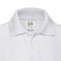 White - Side - Fruit Of The Loom Childrens-Kids Unisex 65-35 Pique Polo Shirt