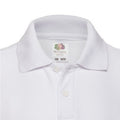 White - Side - Fruit of the Loom Childrens-Kids Pique Short-Sleeved Polo Shirt