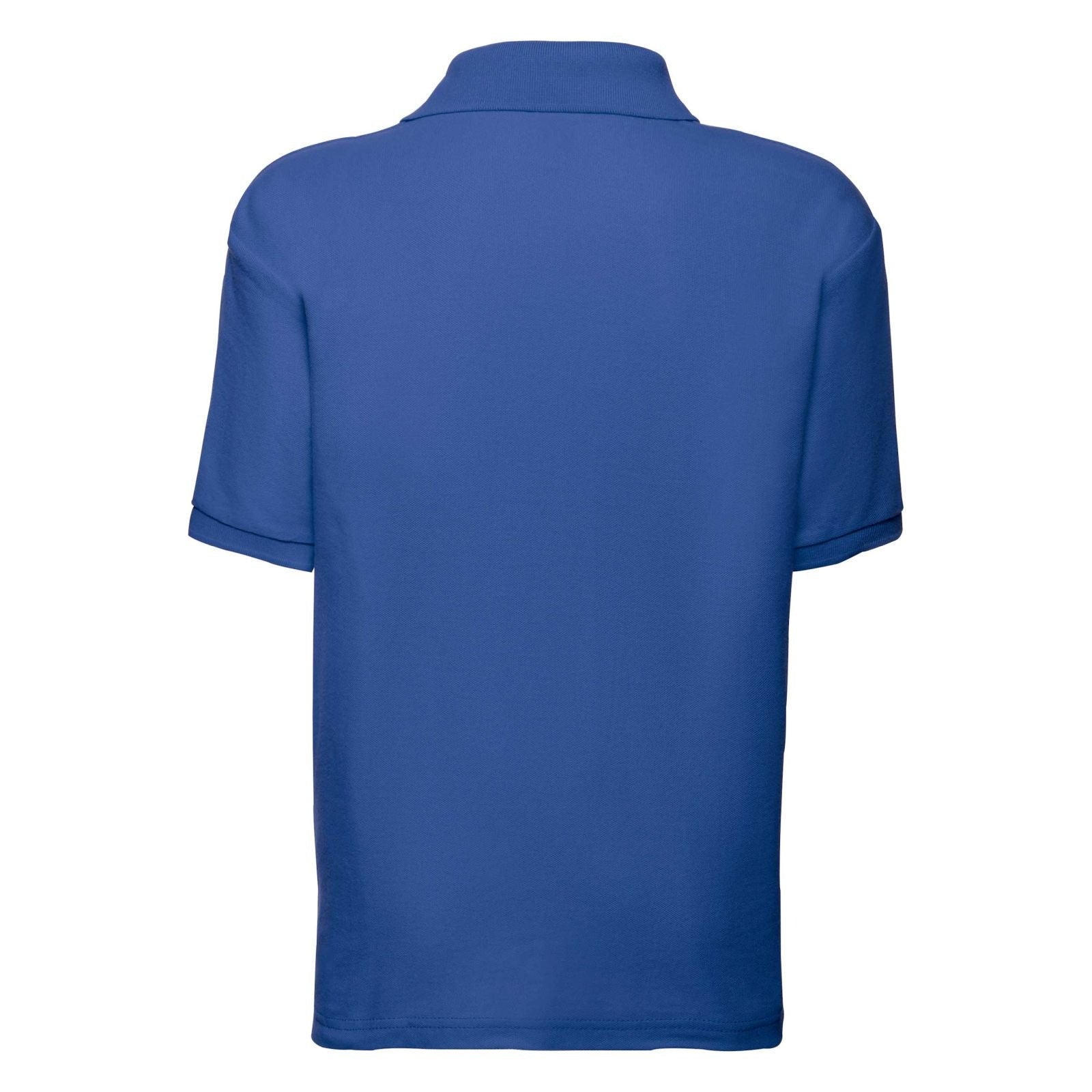 Royal - Back - Fruit of the Loom Childrens-Kids Pique Short-Sleeved Polo Shirt