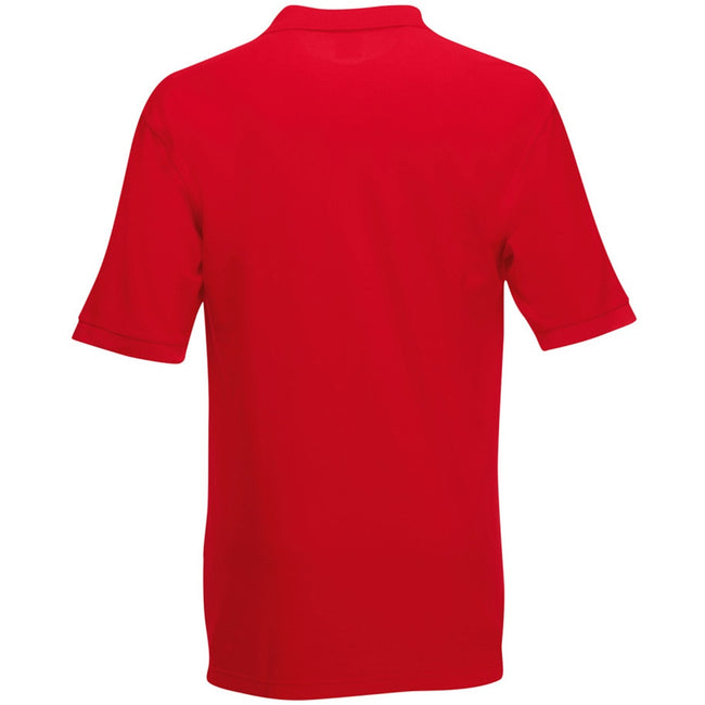 Red - Side - Fruit of the Loom Childrens-Kids Pique Short-Sleeved Polo Shirt